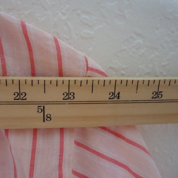 Old Navy* Women's 3/4 Long Sleeve Button Down Curved Hem Striped Blouse~ Size 2X - Picture 8 of 11